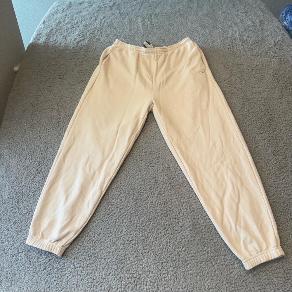 VUORI SEDONA FLEECE SWEATPANTS WOMEN'S VW4202 SIZE LARGE COLOR BONE